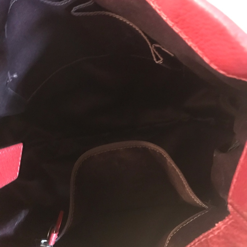 Coach Red pebble leather purse